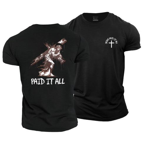 Men's Jesus Paid It All Cotton T-Shirt